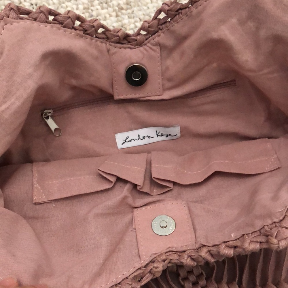 London Kaye Dusty Rose Hobo Bag - Picture 6 of 10